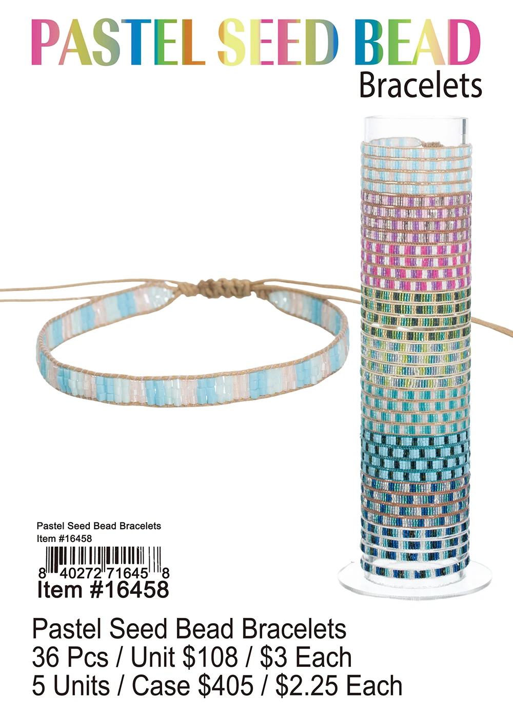 Pastel Seed Bead Bracelets